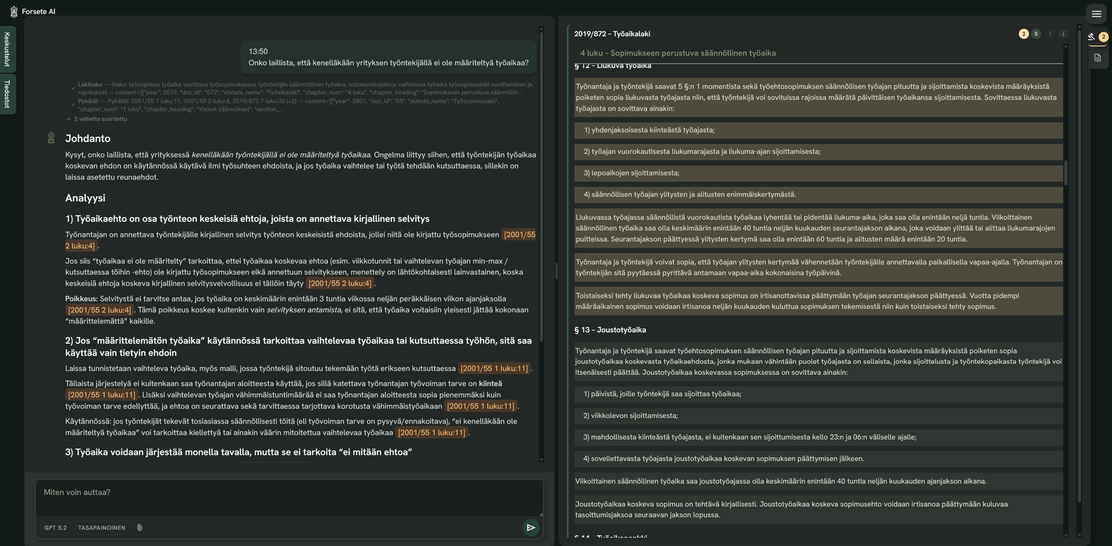 Forsete AI – kuvakaappaus 2